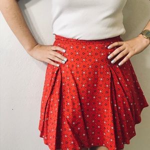 Urban Outfitters Cooperative red floral skirt 🌹